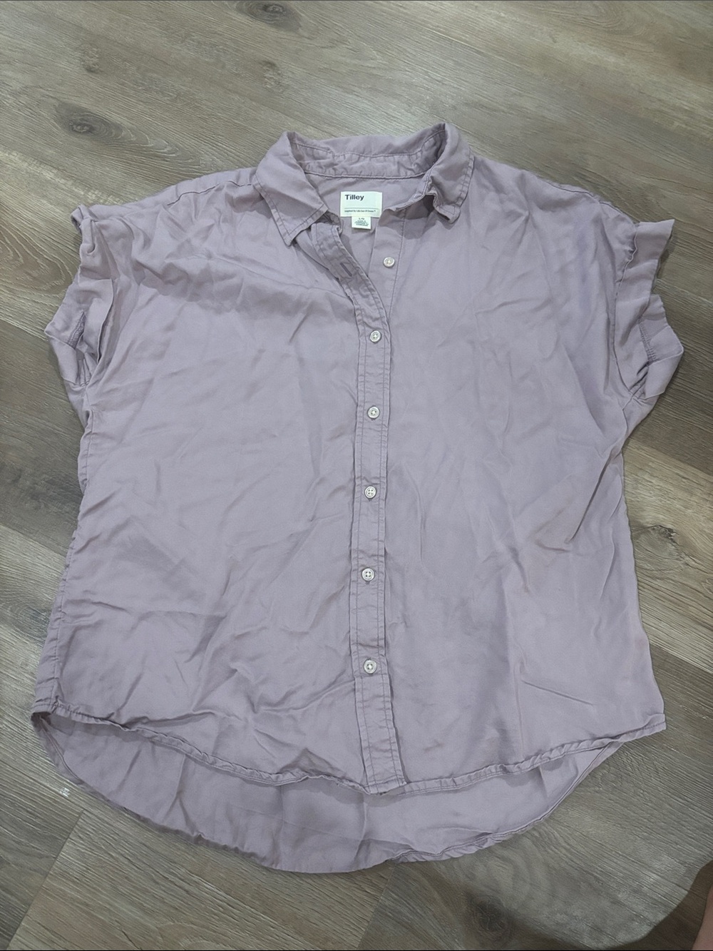 Tilley Lavender Short-Sleeve Button Down Shirt